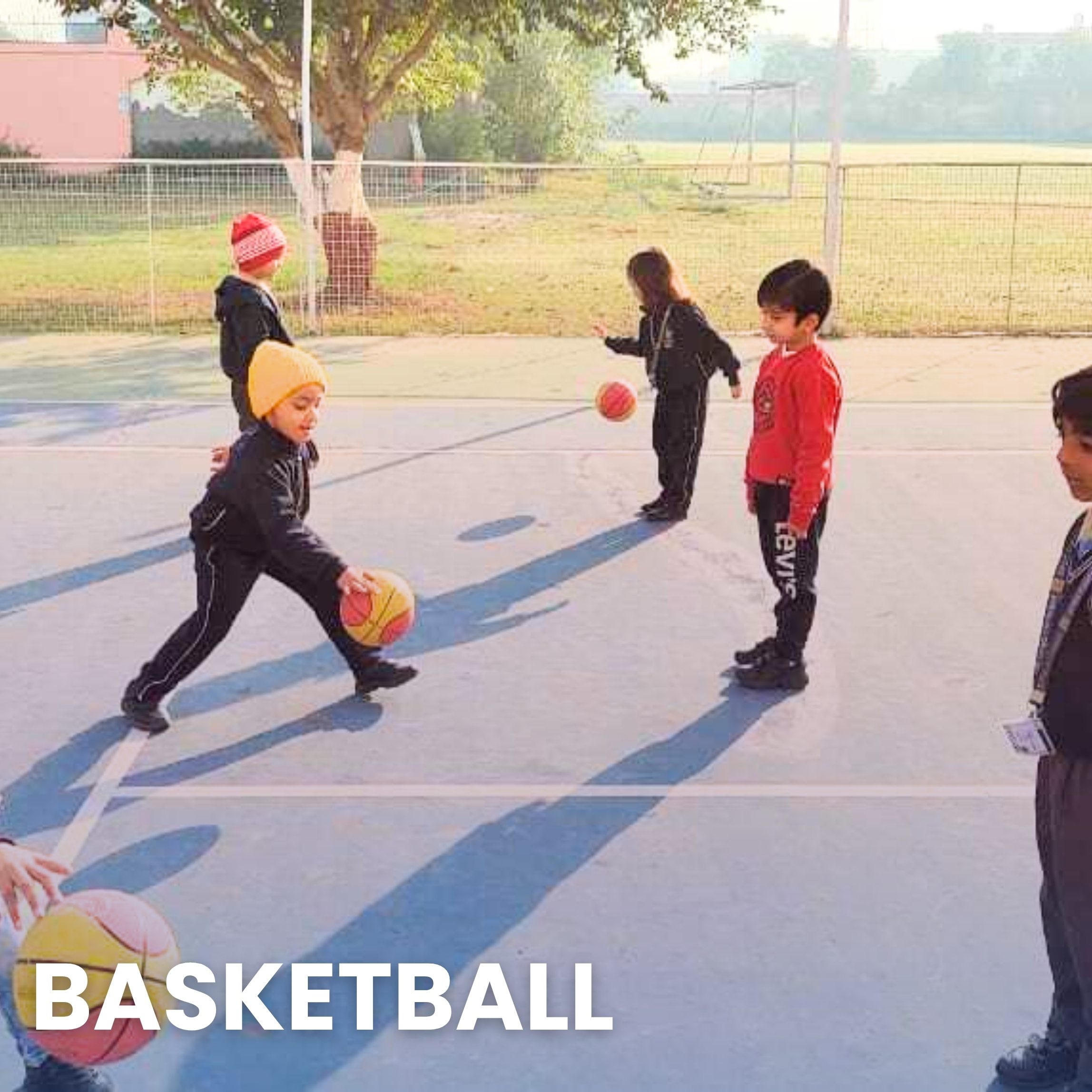 DPSG Faridabad students playing team sports on the school playground